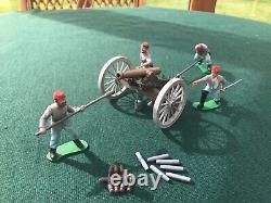 Britains Vintage Swoppet American Civil War Confererate Gun and Crew (4435)