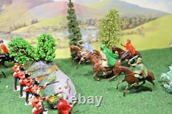Britains Vintage metal Redcoats and Arabs on horses x15