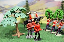 Britains Vintage metal Redcoats and Arabs on horses x15