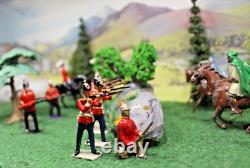 Britains Vintage metal Redcoats and Arabs on horses x15