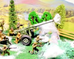Britains WWII, Vintage Lead soldiers x13 /Bren-gun carrier 1/32 +Crescent Cannon