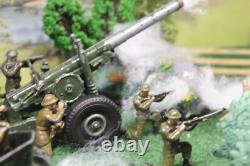 Britains WWII, Vintage Lead soldiers x13 /Bren-gun carrier 1/32 +Crescent Cannon
