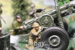 Britains WWII, Vintage Lead soldiers x13 /Bren-gun carrier 1/32 +Crescent Cannon