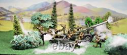 Britains WWII, Vintage Lead soldiers x13 /Bren-gun carrier 1/32 +Crescent Cannon