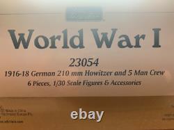 Britains Wwi 1916-18 German 210mm Howitzer & 5 Man Crew 23054 1/30