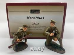 Britains Wwi Move Up 1916-17 British Officer Kneeling & Infantry 23073 1/30