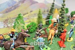 Britains /crescent Cowboy and American Indian attack 29pcs