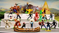 Britains /crescent Cowboy and American Indian fight 29pcs