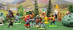 Britains /crescent Cowboy and American Indian fight 29pcs