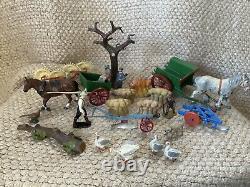 Britains farm animals and machines over 100 pieces
