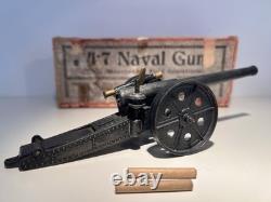 Britains model 4.7 Naval Gun Mounted for field operations. In box, Hamleys