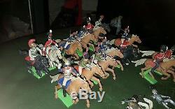 Britains napoleonic cavalry toy soldiers, plus spare riders