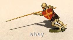Britains set 1664, Knights of Agincourt foot knights 50's metal toy soldiers