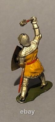 Britains set 1664, Knights of Agincourt foot knights 50's metal toy soldiers