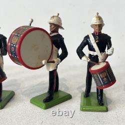 Britians Toy Soldiers Royal Navy Naval Marines Marching Band Parage X10 Figures