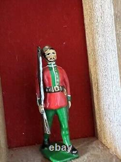 Britians toy soldiers Ghurkas In Homemade Cabinet