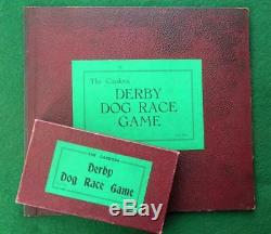 CARDORA RARE DERBY DOG RACE GAME JOHILLCO VINTAGE PREWAR 1930s LEAD GREYHOUNDS