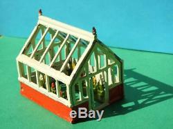 CHERILEA PRODUCTS RARE VINTAGE 1950s BOXED LEAD GREENHOUSE WITH PLANTS