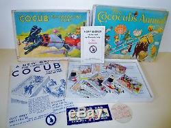 COCOCUBS'COCUB' GAME + ANNUAL + M/SHIP BOOK & BADGE + MORE BRITAINS 1930s RARE