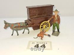 Charbens 54mm hollow-cast lead figure Organ, organ grinder and monkey with cup