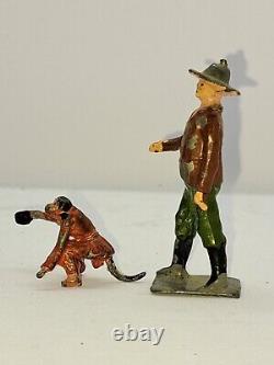 Charbens 54mm hollow-cast lead figure Organ, organ grinder and monkey with cup