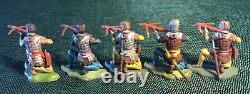 Collection of 22 rare vintage Britains Swoppet Knights with 3 on horses + spares