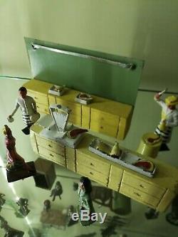 Crescent very rare Butcher's Shop set boxed. Vintage toy lead Figures