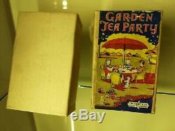 Crescent very rare Garden Tea Party set boxed vintage toy lead Figures