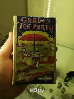 Crescent very rare Garden Tea Party set vintage toy lead Figures
