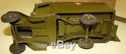 Early pre war Britains Army Square Cab Ambulance with wounded in original box