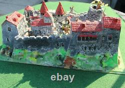 Elastolin castle by eco vintage with electronic dragon