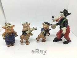 Excella, The Three Little Pigs And The Big Bad Wolf (W 359) Hollow Cast, Exella