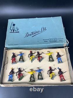 Extremely Rare Britain's 6a Cowboys And Indians On Foot Set Boxed