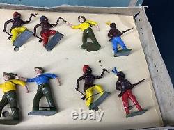 Extremely Rare Britain's 6a Cowboys And Indians On Foot Set Boxed