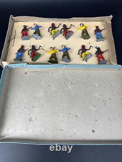 Extremely Rare Britain's 6a Cowboys And Indians On Foot Set Boxed