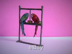 F. G. Taylor & Son Very Rare Lead Zoo Circus Series 2 Beautiful Parrots On A Perch