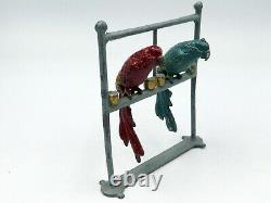 F. G. Tayor & Sons very rare vintage lead circus series 2 parrots on a perch (A4)