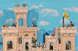 Grand Painted Knights and Wooden Castle Playset 54mm toy soldiers, wood castle