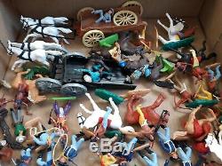 Huge lot of Timpo & Britains wild west vintage plastic figures, toy soldiers