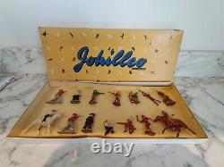 JOHILLCO JOHN HILL VINTAGE 1950s LEAD COWBOYS & INDIANS ORIGINAL BOX