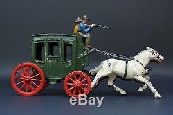 JOHN HILL & Co Lead #755 WILD WEST STAGE COACH with Driver & Armed Guard