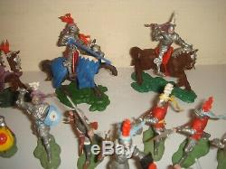 Job Lot Britains SWOPPET 15th Century Knights 4 on Horseback & 22 Foot Soldiers