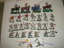 Job Lot Britains SWOPPET 15th Century Knights 4 on Horseback & 22 Foot Soldiers