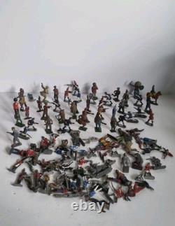 Job Lot Lead & Metal Figures Toy Soldiers Army Indian's Mixed Lot #0001