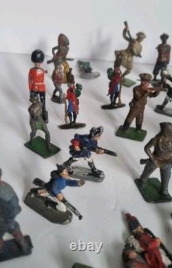 Job Lot Lead & Metal Figures Toy Soldiers Army Indian's Mixed Lot #0001