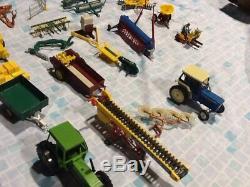 Job Lot Of Britains Farm Tractors And Implements