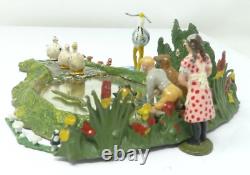 Johillco Lead Pond Diorama With Various Lead Figures