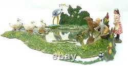 Johillco Lead Pond Diorama With Various Lead Figures