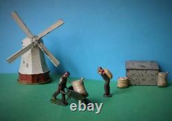 Johillco Vintage Pre-war Lead Windmill Corn Bin Flour Sacks Etc Britains Scale