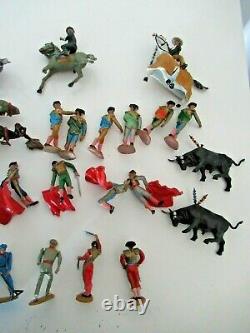 LOT 24 pièces corrida TEIXIDO JECSAN torro cirque zoo starlux britains clairet